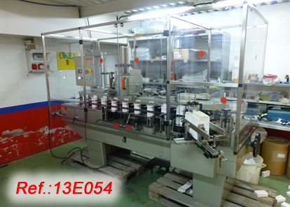 CAM AV-65 PACKAGING MACHINE FOR FOLDING CASES WITH ALREADY FOLDED LEAFLET INSERTER, PRESSURE BATCH MARKER AND SAFETY GUARD CASING