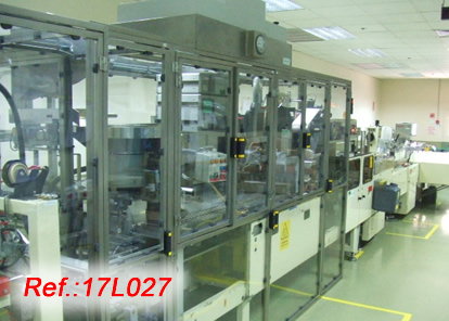 BOSCH TABLET BLISTER AND PACKAGING LINE WITH BOSCH SERVAC PH3 BLISTER MACHINE WITH AUTOMATIC TRANSFER FROM BLISTER MACHINE TO PACKAGING MACHINE AND CONTINA 200 PACKAGING MACHINE