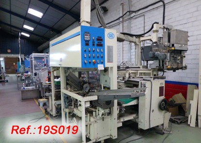 SIG RGS/7 7 TRACK SACHET DOSING AND SEALING MACHINE WITH POWDER AUGER FILLING HEAD AND SIG KG-1 PACKAGING MACHINE