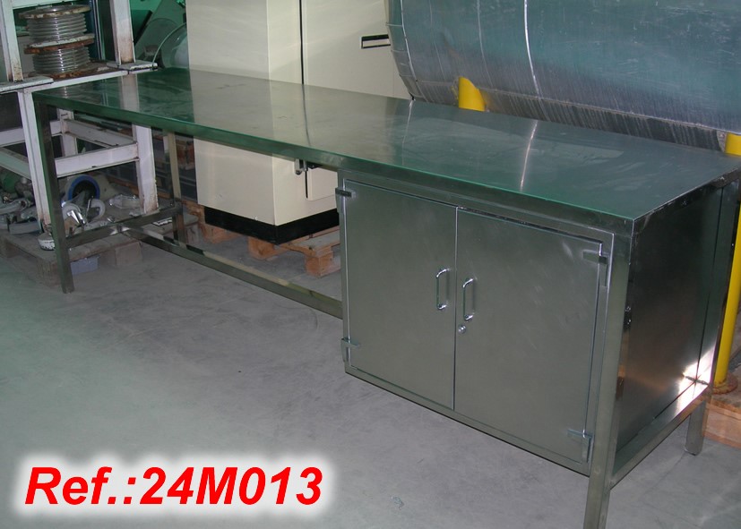 STAINLESS STEEL TWO DOOR TABLE CABINET