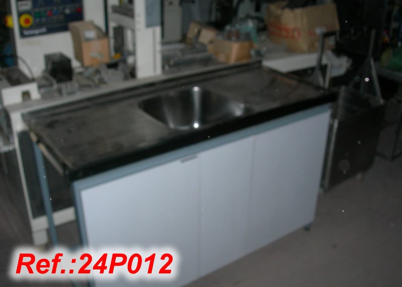 TABLE UNIT WITH ONE STAINLESS STEEL SINK