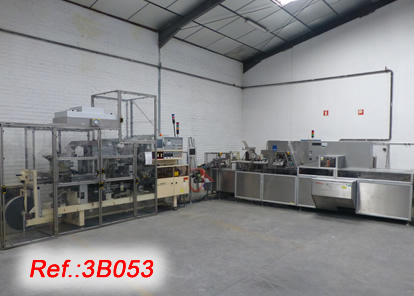 BLISTER AND PACKAGING LINE WITH BOSCH SERVAC PH-2 BLISTER MACHINE FOR FORMING  FILLING  SEALING AND CUTTING OF PVC-ALU BLISTERS WITH ARTIFICIAL VISION PRODUCT DETECTOR, LAMINAR AIR FLOW, TRANSFER AND BOSCH II CUK-3040 PACKAGING MACHINE