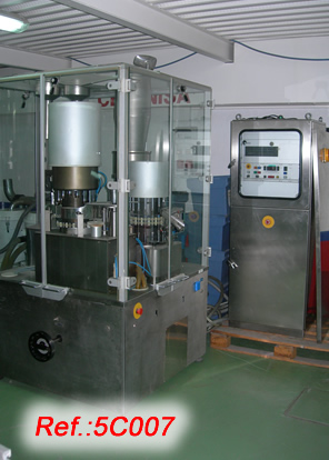 MG-2 FUTURA CAPSULE FILLING AND CLOSING MACHINE WITH POWDER AND PELLET DOSING HEAD, ELECTRICAL CONTROL CABINET, ASPIRATION EQUIPMENT AND N.0 AND 2 FORMATS