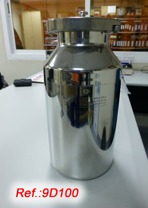 5,5L APPROX. 316L-S MIRROR POLISHED STAINLESS STEEL RECIPIENTS WITH CLAMP LIDS