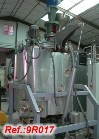 PLASTIVAS 500 LITRE APPROX. CREAM REACTOR WITH WATER STEAM JACKET, VACUUM SEAL, HYDRAULIC LID ELEVATION, SLOW ANCHOR AGITATOR WITH SCRAPPERS AND TURBO AGITATOR