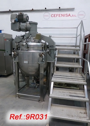 LLEAL 250L APPROX. CREAM MANUFACTURING REACTOR WITH WATER STEAM JACKET