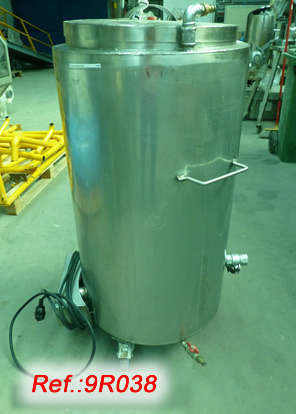 150 LITRE APPROX. MELTER TANK WITH ELECTRIC HEAT JACKET, THERMOSTAT, TEMPERATURE REGULATION, LID, LOWER OUTLET AND WHEELS