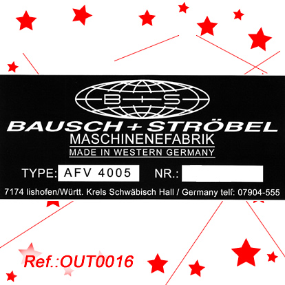 “BAÜSCH + STRÖBEL” AFV-4005 AMPOULE FILLING AND SEALING MACHINE WITH A 2ML AMPOULE FORMAT