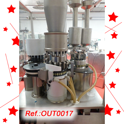 MG2 FUTURA CAPSULE FILLING AND CLOSING MACHINE FOR PELLETS WITH TWO FORMATS WITH ITS SET OF ASPIRATORS