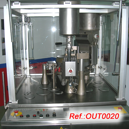 “IMA - ZANASI” AZ-40 CAPSULE FILLING AND CLOSING MACHINE FOR PELLETS WITH CAPSULE FORMATS Nos. 0, 1, 2 AND 3