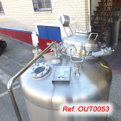 1.350 LITRE APPROX. STAINLESS STEEL STORAGE TANK