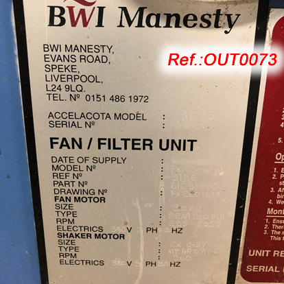 COMPLETE AUTOMATIC “BWI MANESTY” ACCELACOTA 350 FILM COATING EQUIPMENT