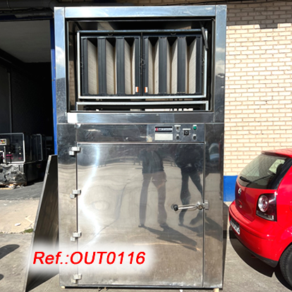 GLATT LABORTECNIC STAINLESS STEEL CABIN FOR AIR CLEANING OF PALLETS WITH TWO OPPOSITE OPENING DOORS
