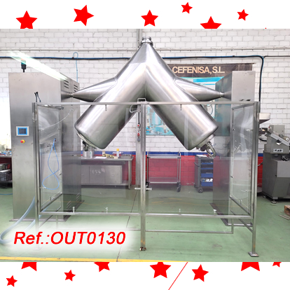 “SAR LABORTECNIC” 1.200 LITRE APPROX. STAINLESS STEEL “V” MIXER