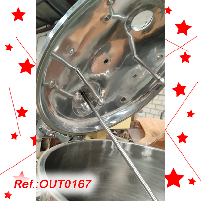 STAINLESS STEEL 500 LITRE APPROX. PRESSURE REACTOR WITH MARINE AGITATION