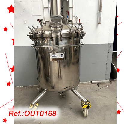STAINLESS STEEL M.J. ANDRÉS 500 LITRE APPROX. PRESSURE REACTOR WITH MARINE AGITATION