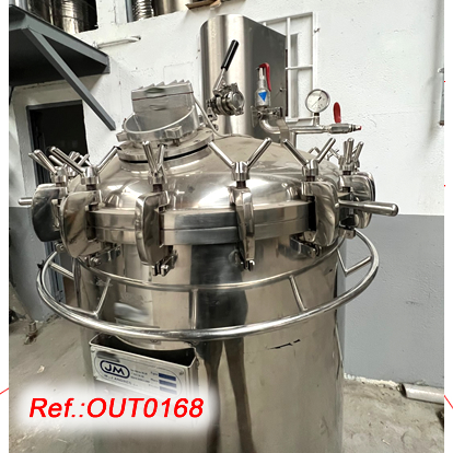 STAINLESS STEEL M.J. ANDRÉS 500 LITRE APPROX. PRESSURE REACTOR WITH MARINE AGITATION