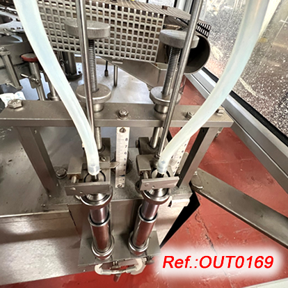 ROTA MODEL R-920 AUTOMATIC AMPOULE FILLING AND SEALING MACHINE PREPARED WITH A 20ml AMPOULE FORMAT